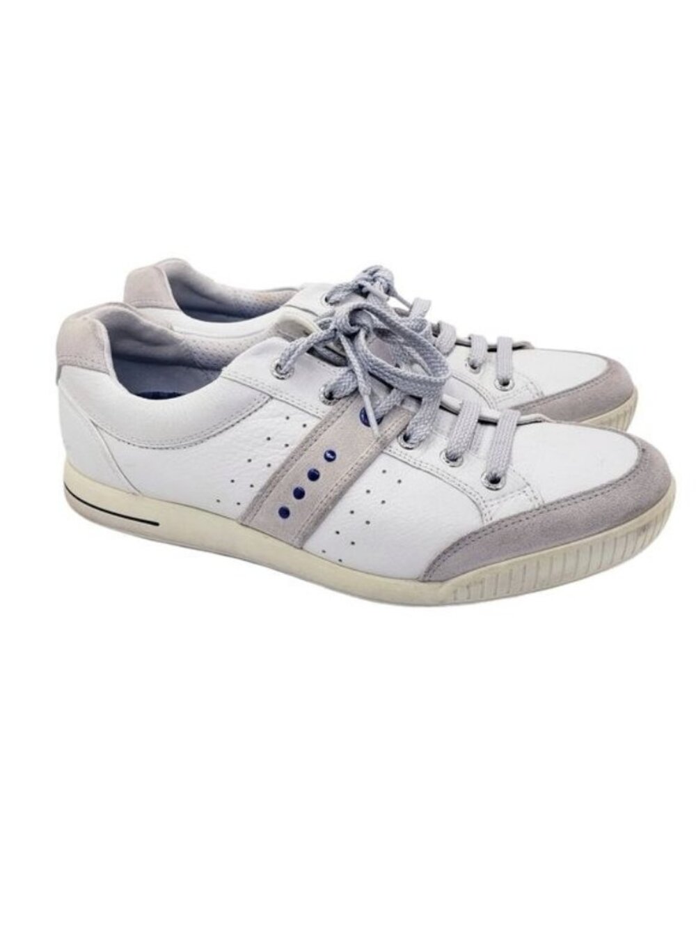 Ecco Street Premier White & Concrete Gray Golf Shoes Men's Size EU 42 / US 8-8.5